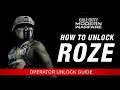 Modern Warfare : How to Unlock ROZE - Operator Unlock Guide (Call Of Duty MW)