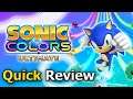Sonic Colors: Ultimate (Quick Review) [PS4/PS5]