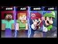 Super Smash Bros Ultimate Amiibo Fights – Steve & Co #312 Steve & Alex vs Mario Bros