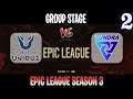 Unique vs Tundra Game 2 | Bo3 | Group Stage Epic League Season 3 Europe/CIS 2021