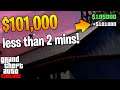 $101,000 in less than 2 Mins completing the Fort Zancudo Time Trial GTA 5 Online
