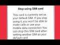 How To Fix Sim Card Not Stop || Turn off Problem|| Stop using SIM card