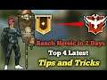 Top 4 Latest Tips and Tricks! Reach Heroic in 2 Day! Garena free fire