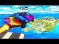 Jumping RARE TESLA CARS Across ENTIRE MAP In GTA 5.. (Mods)