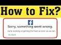 How To Fix Sorry Something Went Wrong Please Try Again Error In Facebook Messenger - Android