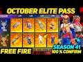 October Elite Pass Free Fire Review 2021| Season 41 Elite Pass| October Elite Pass in free fire