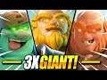 UNREAL!! TRIPLE GIANT TRIFECTA  DECK CAN DESTROY ANYTHING!! - Clash Royale