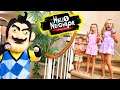 Hello Neighbor Finds Our Lake House!!! Mini Brands Toy Scavenger Hunt!