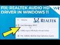 How to fix Realtek HD Audio Driver issues on Windows 11