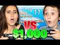 SISTER vs. 9 YR OLD For $1,000!!! (Fortnite Deathrace)