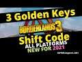 3 Golden Keys Borderlands 3 Shift Code - All Platforms - Expires August 6, 2021