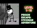 Prison Escape: Stickman Adventure Game Level 1-10