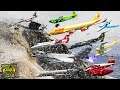 GTA V: Best Every Airplanes Blizzard Snowstorm Crashes into The Mountain Compilation