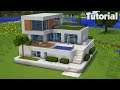 Minecraft: How to Build a Large Modern House Tutorial (Easy) #30 +Interior In Desc