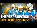 Chargers Win/ Loss Prediction - 2020 Season (Take 2 - Deep Dive) | Director's Cut