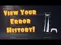 How to View Error History In PS5 Tutorial!