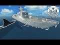 Megalodon Attacks Huge Destroyer! - Stormworks Gameplay - Sinking Ship Survival