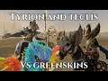 TYRION AND TECLIS VS GREENSKINS - Total War Warhammer 2 - Online Battle 491