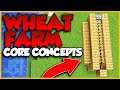 Basic Auto Harvesting Wheat Farm Tutorial | Minecraft Core Concepts