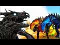 Levei os Bebês Necrotic Dragon + Godzillas Para TREINAR no Deserto! Pai Indoraptor - Ark Dinossauros