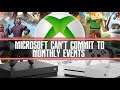 Microsoft Can't Commit To Monthly Events