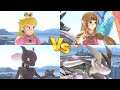 SSBU - Peach (me) and Zelda vs Fake Mewtwo and Fake Greninja