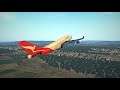 Awesome Qantas 747-400ER Take Off 784m !!! EDFC Airport - X-Plane 11