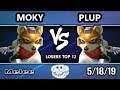 GOML 2019 SSBM - EMG | Moky (Fox) Vs. PG | Plup (Fox) Smash Melee Tournament Losers Top 12