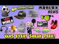 ROBLOX NEWS: Van's World Event SNEAK PEEK at FREE & Robux Items - Wings, Hats, Shoes?! & More