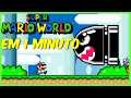 Super Mario World em 1 MINUTO - Ep. 1 - Super Nintendo Gameplay em 1 minuto #shorts