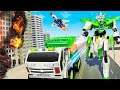 Flying Garbage Truck Robot Transform: Robot Games - Android Gameplay