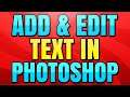 How to Add Text in Photoshop CC