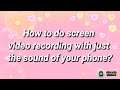 How to do Internal Audio Screen Recording?