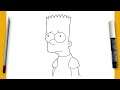 How to Draw Bart Simpson Step By Step Easy - How to Draw The Simpsons - Drawing Tutorial