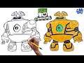 How to Draw clock work Step by Step | Ben 10