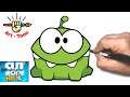 how to draw om nom from cut the rope game step by step