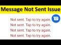 How To Fix Message Not Sent. Tap To Retry Again Error - Android Mobile