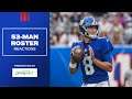 Reaction to 53-Man Roster | New York Giants