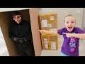 Mailing the Gingerbread Man GM in a Box to Twin Toys GONE WRONG!!! Escape Caught on Camera!