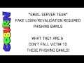 Online Security: Fake Email Server Team Scam/Phishing Emails