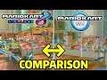 GBA Ribbon Road Mario Kart 8 Deluxe Vs. Mario Kart Wii Custom Track Comparison