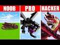 Minecraft NOOB vs. PRO vs. HACKER : ULTIMATE DRAGON SURVIVAL CHALLENGE in Minecraft!