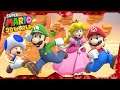Super Mario 3D World for Wii U ᴴᴰ | World 4 (All Green Stars & Stamps) 4-Player