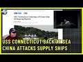 USS Connecticut Underway & China Attacks 2 Supply Ships
