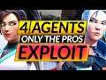 4 SECRET AGENTS that Pro Players are EXPLOITING - INSANE Picks for FREE WINS - Valorant Guide