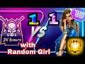 Digvijay Singh vs Random Girl 👧 | 1V1 Custom Gameplay #totalgaming #noobri