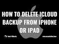 How to Delete iCloud Backup from iPhone or iPad: Tech #Shorts