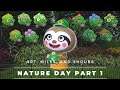 NATURE WEEK DAY 1 IN ANIMAL CROSSING NEW HORIZONS | NATURE DAY 1 - ART, MILES, AND SHRUBS