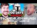 TECHNOBLADE JOINS! MrBeast Gaming I Survived 100 Days of Hardcore Minecraft! (REACTION!)