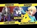The Grind 114 Losers Semis - Sunfish (Fox, Rosalina) Vs. Porkaye (Wolf) Smash Ultimate - SSBU
